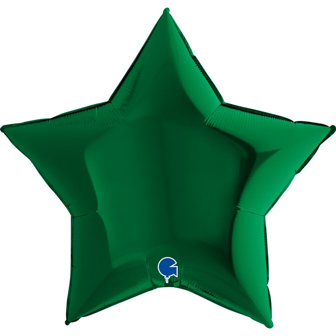 Фольгированные шары/ GRABO/ 3204-0175 Г Б/РИС 36" УП ЗВЕЗДА Темно-зеленая